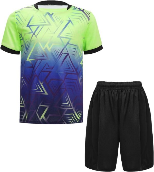 Oyolan Enfant Garçon Ensemble Sport Maillot et Short Football Basketball Survêtement Eté Uniforme Foot
