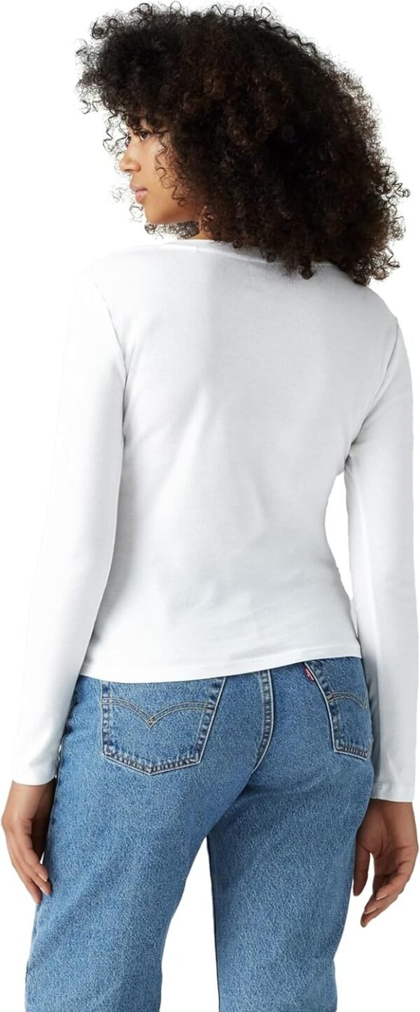 Levi's Essential Housemark Long-Sleeve Vneck T-Shirt Femme – Image 4