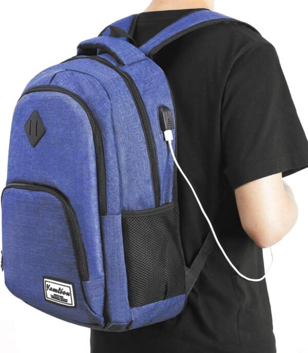 YAMTION Sac a Dos Garcon et Fille,Cartable Ecole pour College Lycéens Université Cartable Ado Ordinateur d'affaires – Image 2