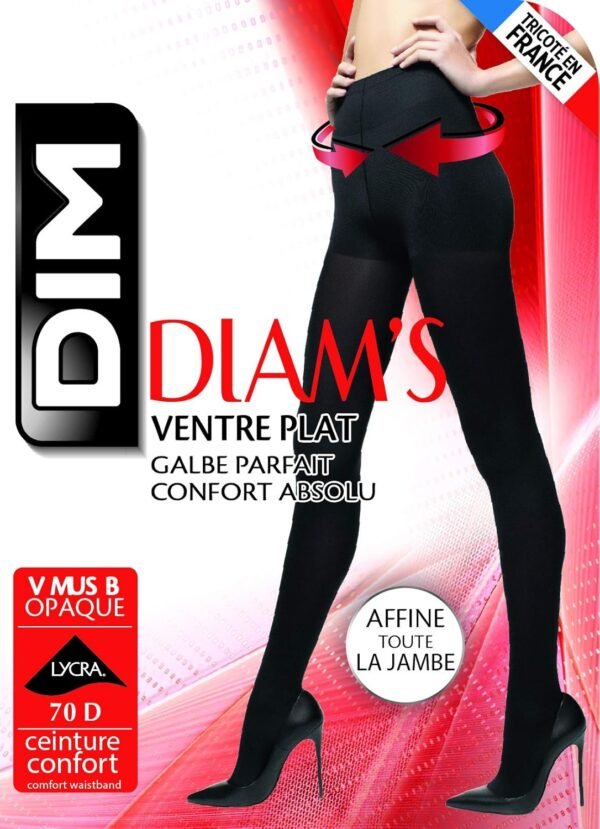 Dim Collant Femme Diam's Ventre Plat Ultra Opaque x1 – Image 2