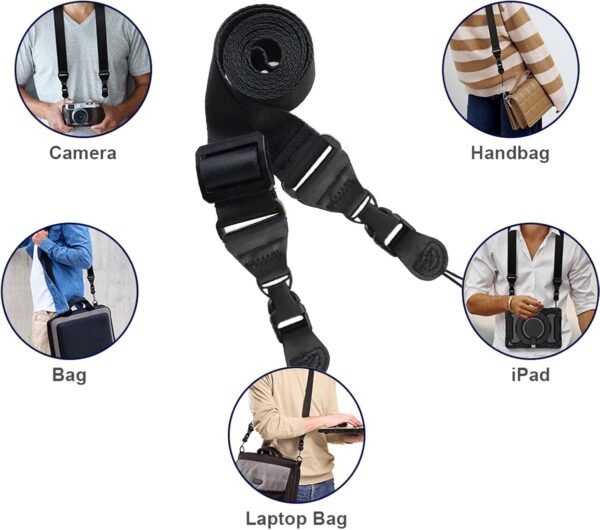 AMFUN Bandoulière Universelle pour Tablette, Bandoulière de Rechange pour Tablette Réglable, Tablette Sangle D'Épaule de Lanière en Nylon Cou Sangle pour ipad/Samsung/Tablette/Caméra – Image 4