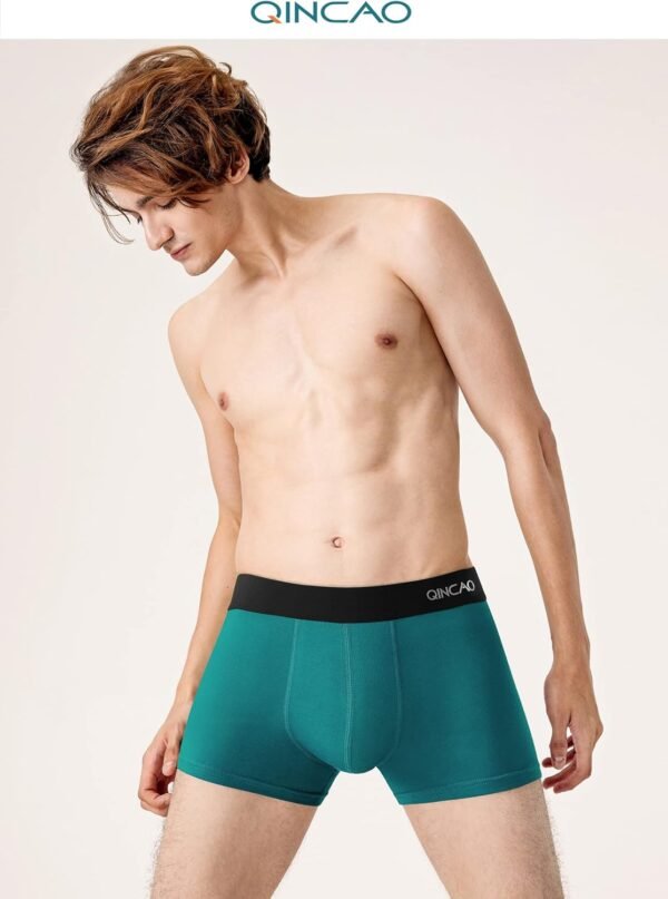 QINCAO Boxers Homme Lot de 6 Coton Pas d'étiquette Qui Gratte sous-vêtement Fitted Trunk Caleçons Ultra Doux Confortale – Image 2