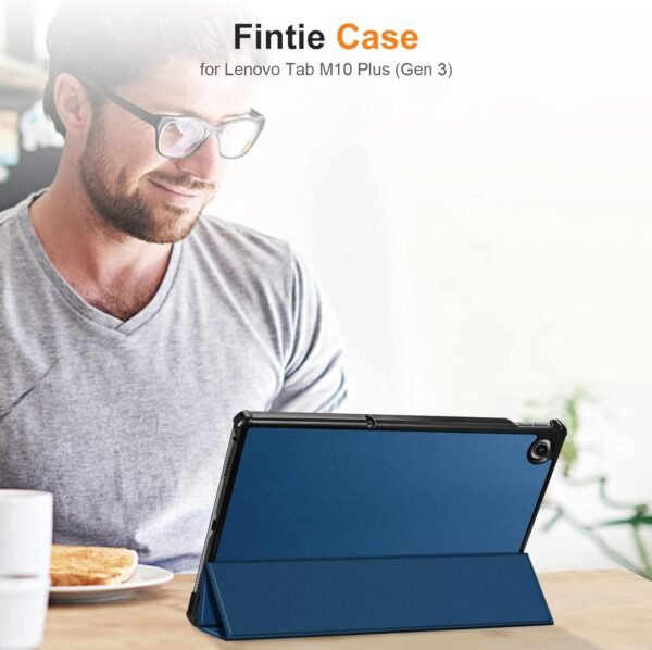 FINTIE Coque pour Lenovo M10 Plus 3rd Gen 10.6 Pouces 2022 (TB125 / TB128) - Étui Fin et Rigide Housse Pliable Légère, Protection pour Lenovo Tab M10 Plus 3ème Génération, Bleu Marine – Image 8