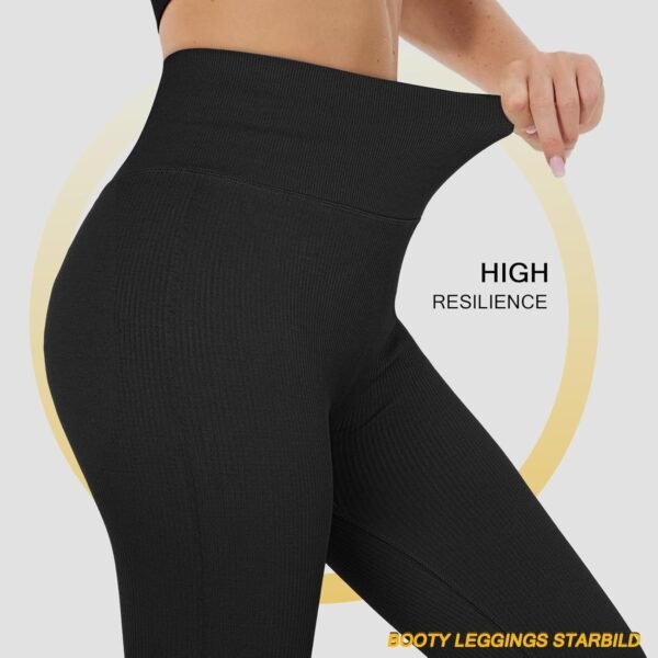 Zilams Legging de Sport de Compression Femme Taille Haute Scrunch Butt Leggings Push Up Fitness Pantalon de Sport Yoga Opaque sans Couture Slim Fit – Image 4