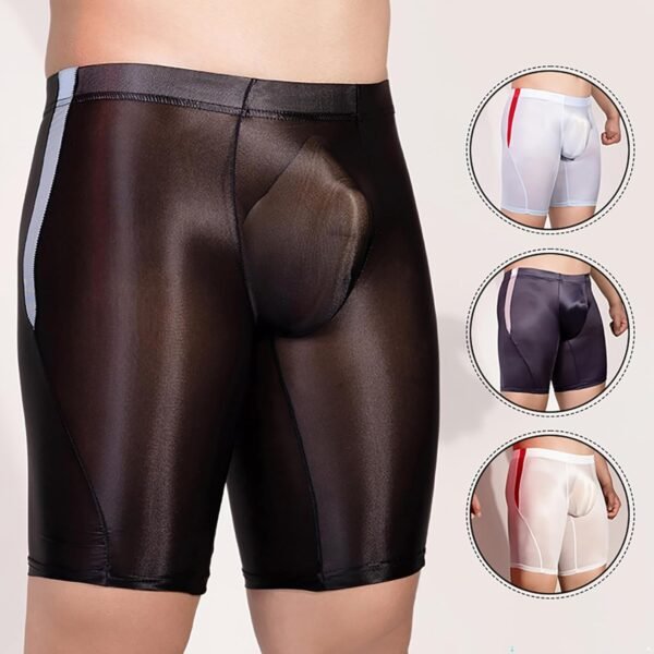 FEESHOW Hommes Shorts de Compression Shorts Transparents Moulants sous-vêtements Lingerie Sexy – Image 4
