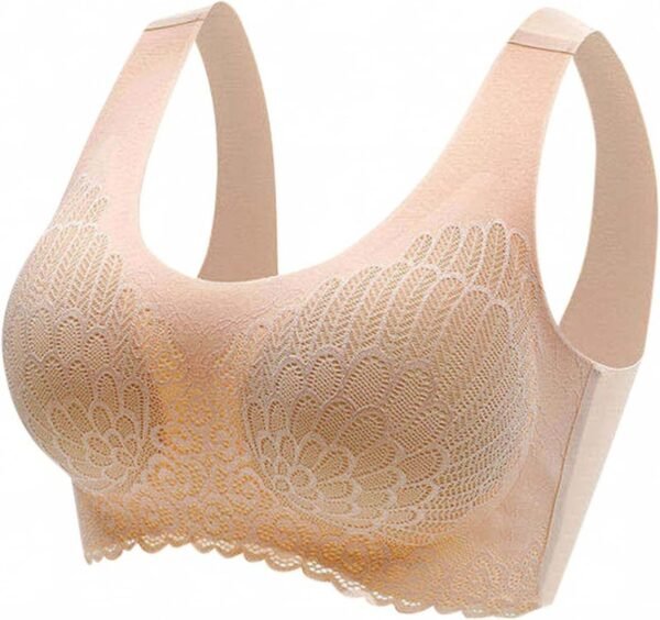 2025 Soutien-Gorge en Dentelle Confortable et Décontracté Brassiere Femmes sans Armature Soutien-Gorge Quotidien Lingerie sous-Vêtements pour Femmes Respirant Lace Bra pour Quotidien Sport Yoga M-XXL – Image 4