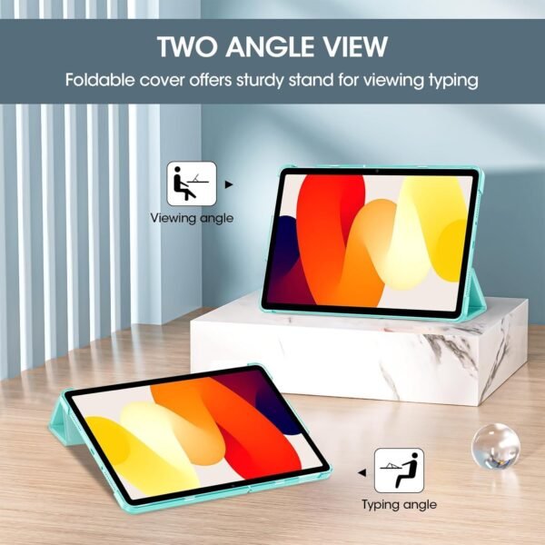 ProCase Coque pour Xiaomi Redmi Pad SE 11 Pouces 2023,Housse de Protection avec Fonction Sommeil/Réveil Automatique pour Redmi Pad SE 11" Ultra Léger Étui Smart Cover- Menthe – Image 3
