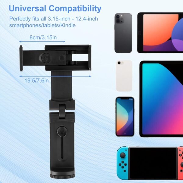 BOXOB Support Universel pour Tablette Avion, Support de Tablette Ajustable Voyage Essentiel Mains-Libres pour Vol avec Rotation 360°Compatible avec iPad/Galaxy Tabs (Tous 3,15" à 12,4") – Image 3
