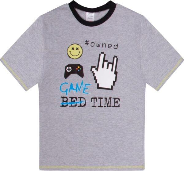 The Pyjama Factory Pyjama court Game Time pour garçon de 8 à 15 ans – Image 4