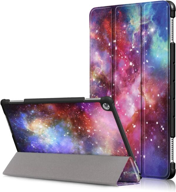 Acelive Slim Fit PU Cuir Étui Housse Coque avec Support Ultra-Mince et Léger et la Fonction Sommeil/Réveil Automatique pour Huawei Mediapad M5 Lite 10 10.1 Pouces