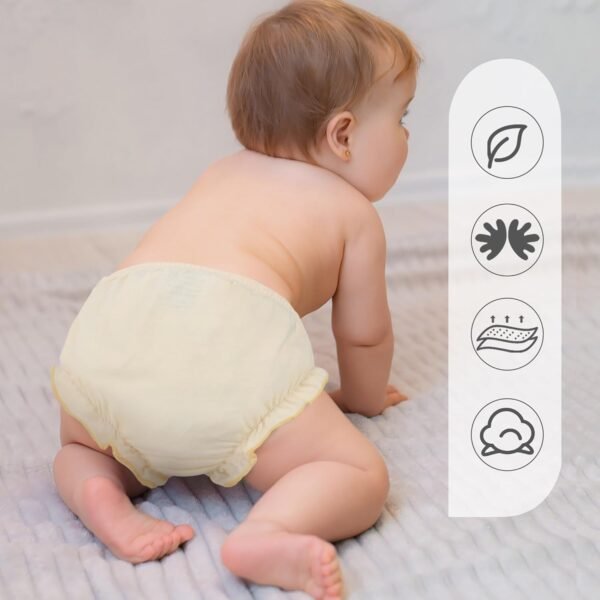 Billion Xin Caleçon confortable élégant couleur unie avec volants princesse pour bébé fille – Image 2