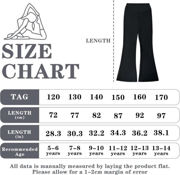 KAKU NANU Lot de 2 Legging Fille Pantalon Yoga Taille Haute Bootcut Pantalon D'entraînement de Yoga Pilates Leggings Jogging,Danse,Casual,Fitness,Sport Décontracté – Image 7