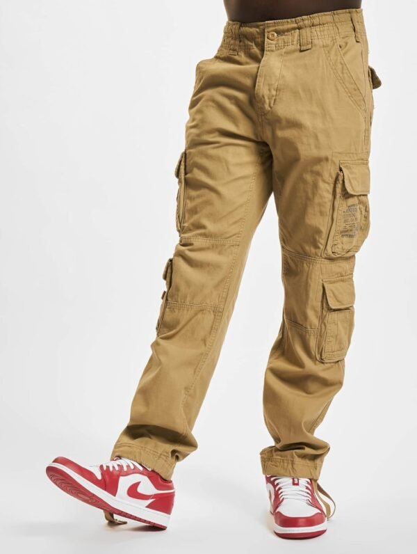 Brandit Pantalon Slim Pure Vintage Homme Pantalon Cargo Noir Cargo – Image 4