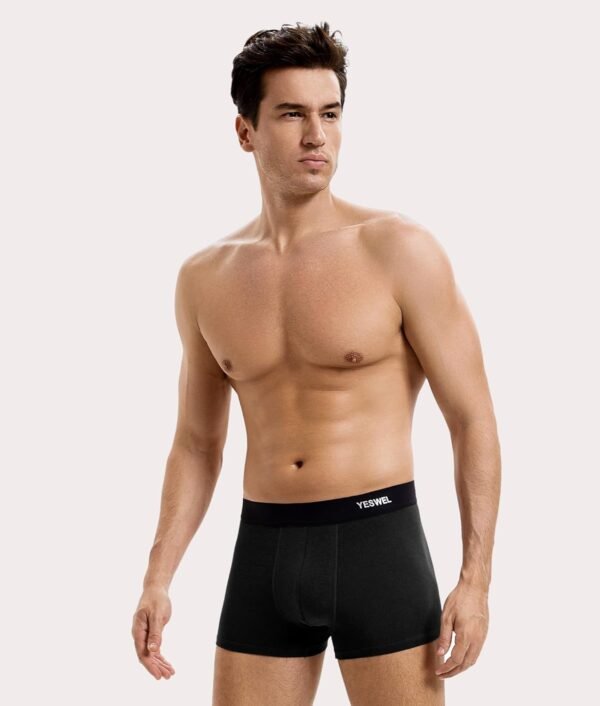 YESWEL Boxer Homme Lot de 10,Coton Calecon,Doux et Respirant,sans Étiquette sous-Vêtement,avec Ceinture Élastique (S - 4XL) – Image 4
