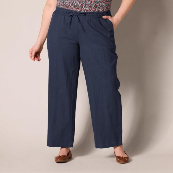 Amazon Essentials Pantalon Large En Lin Mélangé Avec Cordon De Serrage Et Coupe Décontractée (Disponible En Grande Taille) Femme – Image 6