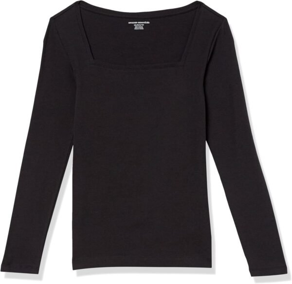 Amazon Essentials T-Shirt Ajusté À Manches Mi-Longues Et Col Carré Femme – Image 6