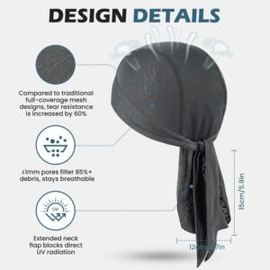 Alternative view of GXCROR Bonnet bandana rafraîchissant, doublure de casque anti-transpiration, casquettes de crâne, doo chiffon pour moto, vélo, course à pied, travail en plein air