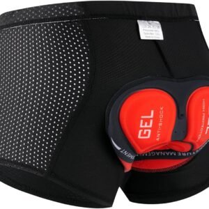 Turbovera Shorts de Cyclisme pour Homme, sous-vêtements de Sport pour Cyclisme, avec Coussinets en Silicone, Respirants et Élastiques, Taille