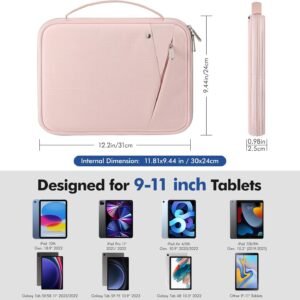 Alternative view of MoKo Housse de Protection 9-11 Pouces avec Poignée, Sac de Voyage Rembourré pour Nouvel iPad Air 11 Pouces M3 2025, iPad A16 11", iPad Pro 11 M4, iPad 10/9/8/7, Tab S9/S8 11, Rose