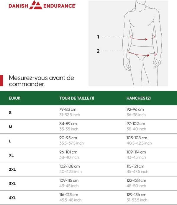 DANISH ENDURANCE Boxer Homme Sport Respirant et Doux, Anti-Frottement, avec Jambe Normale ou Longue, Lot de 3 - Boxer Homme Coton, Caleçon Homme – Image 6