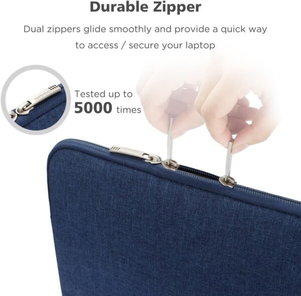 NIDOO 11.6 Pouces Imperméable Housse Protection Ordinateur Portable pour 12.9" iPad Pro 2018/13" MacBook Air 2018/13" MacBook Pro 2016-2018/12.3" Surface Pro 6/12" Samsung Galaxy Book2, Bleu – Image 6