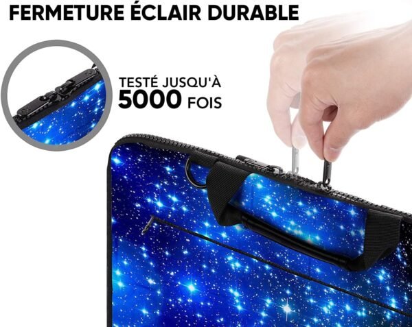 Sidorenko Sacoche Ordinateur 15/15.6 Pouces - Sac Ordinateur Moderne en Toile I Ordinateur Portable de Haute Qualité I Pochette Ordinateur Étanche à l'Eau et à la Saleté avec – Image 5
