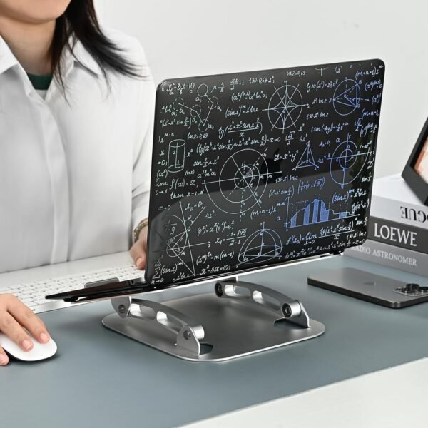 EooCoo Coque Compatible avec MacBook Air 13 Pouces M2 M3 M4 avec 13,6" Retina et Touch ID, 2022 2024 2025, A2681 A3113 A3240, Protection Étui Rigide en Plastique Cristal Noir - Mathématiques Avancées – Image 2