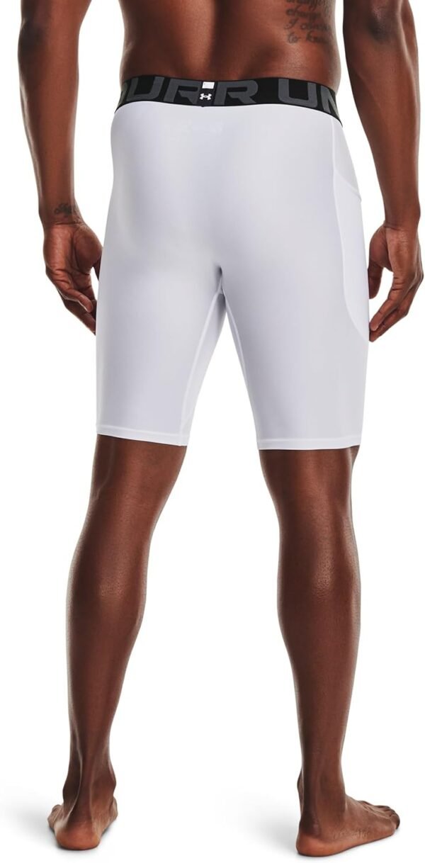 Under Armour Homme Short De Compression Heatgear Pocket Baselayer, Black/White – Image 2