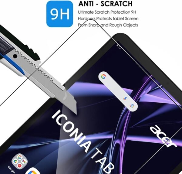 GEJEFA Verre Trempé pour Acer Iconia Tab A10 10.1 Pouces, 2 Pièces 9H Dureté Anti-Rayures [Haute Définition] [Sensibilité Tactile] Protection Écran pour Acer Iconia Tab A10 – Image 3