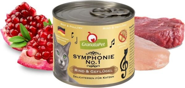 GranataPet Symphonie No. 1 Nourriture pour Chat sans céréales ni sucres - Filet en gelée Naturelle - 6 x 200 g – Image 2