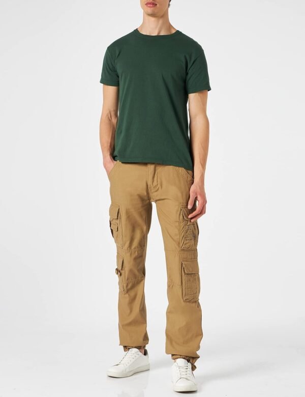 Brandit Pantalon Slim Pure Vintage Homme Pantalon Cargo Noir Cargo – Image 3