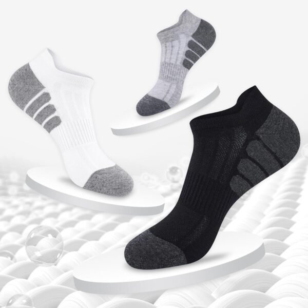 Stoeury 10 Paires Chaussettes Homme Femme, Socquettes Homme en Coton Respirant, Chaussettes Basses Homme Confortables avec Filet Respirant pour Running, Sport – Image 7
