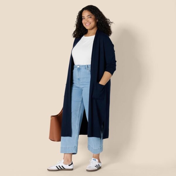 Amazon Essentials Gilet Long et Léger Coupe Classique Femme – Image 7
