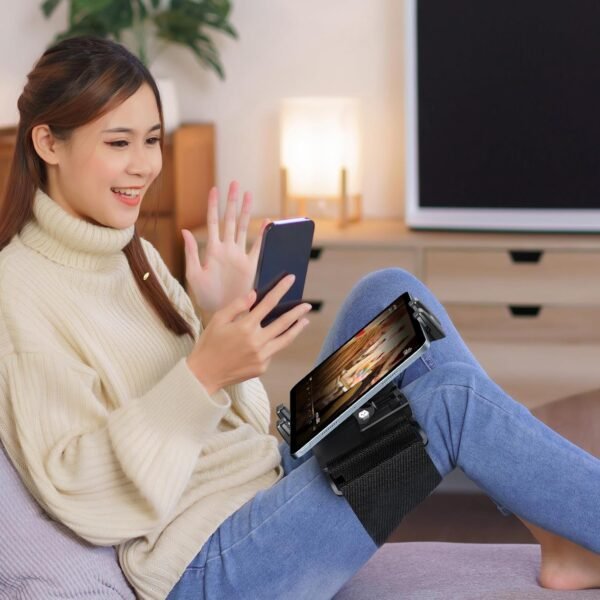 OHLPRO Pilot Genouillère pour tablette et iPad Pro 12,9", iPad mini, iPhone et tout autre Galaxy Tab 5"-13", Kindle, Fire HD, téléphone et tablettes, accessoires pilotes pour iPad – Image 2