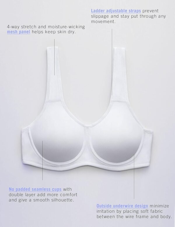 SYROKAN Soutien Gorge Sport Femme avec Armature Maintien Extreme Grande Taille Confortable – Image 4