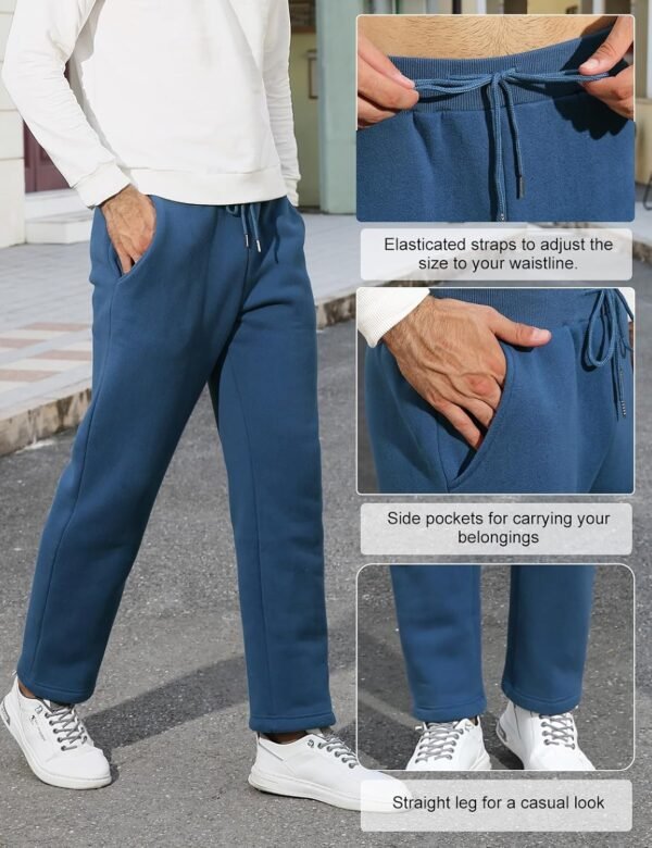 heekpek Pantalon Jogging Homme Coton Chaud Doux, Pantalon de Jogging, Pantalons de Sport, Pantalon Jogging Leger, Pantalon de Survêtement – Image 5