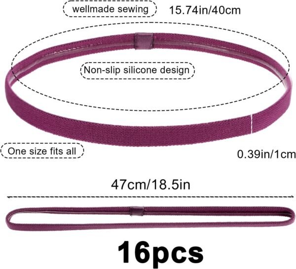 BOHUIZ Lot de 16 bandeaux de sport antidérapants pour enfants - Pour le yoga, le football, le jogging – Image 2