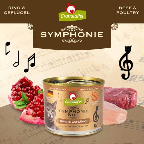 GranataPet Symphonie No. 1 Nourriture pour Chat sans céréales ni sucres - Filet en gelée Naturelle - 6 x 200 g – Image 3