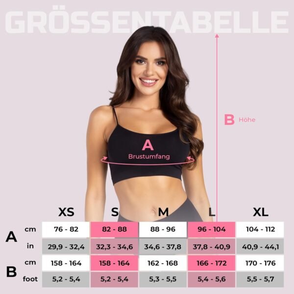 Gatta Sport Basic Top, Soutien-Gorge de Sport à Fines Bretelles, Beau, Doux, Confortable, Fitness, Pas de Coutures latérales, près du Corps – Image 5