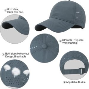 Alternative view of Baynetin Casquette de Baseball Séchage Rapide Homme, Unisexe Chapeau de Sports- Maille Pliable Protection Contre Soleil Légère Respirante Réglable