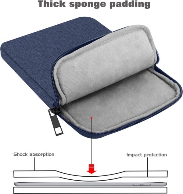 MoKo 9-11 Pouces Tablette Housse Sac de Transport pour New 11" iPad Air M3, iPad A16 2025, iPad Pro 11 M4, Air 5/4/3, iPad 10/9/8th Gen, Tab S8/S9 11", Marine Bleu – Image 4