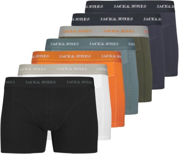 JACK & JONES Jacmiles Solid Trunks Lot de 7 Boxers JNR Homme