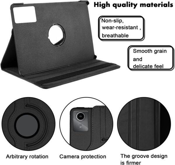 SWEIMEN Étui Rotatif pour Lenovo Tab M11 (11 Pouce) Tablette Housse de Protection avec Réveil Automatique Rotation Coque – Image 3