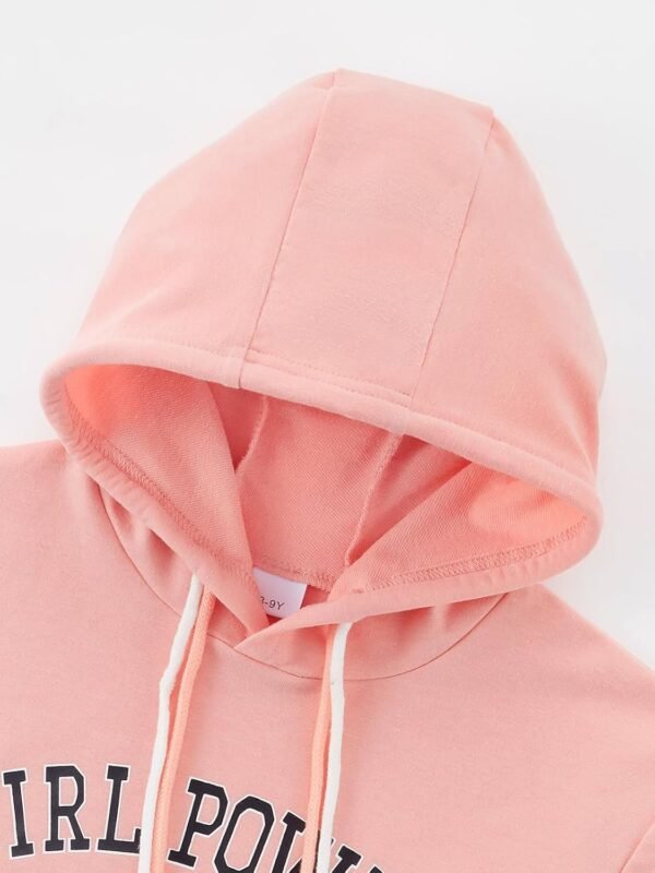 ESHOO Tenue 2 pièces pour filles - Pull à capuche - Haut caraco - Robe moulante et sweat à capuche - Pour l'automne et l'hiver – Image 6