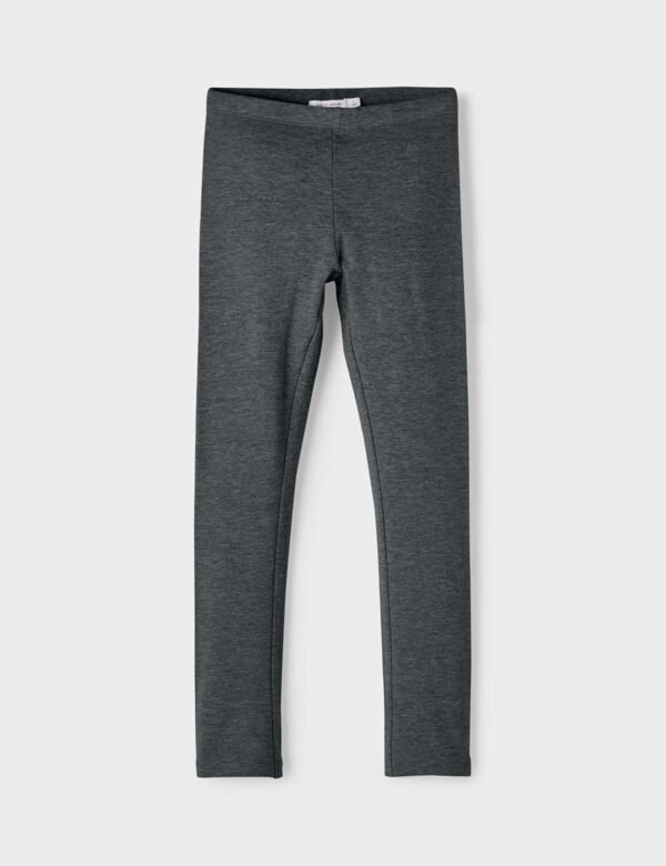NAME IT Fille Nkfdavina Solid SWE Bru Noos Leggings, Gris, 12 Ans EU – Image 3