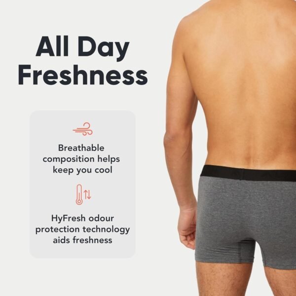 FM London Boxers Lot de 5 pour Homme avec Technologie de Protection Contre Les odeurs HyFresh – Image 4