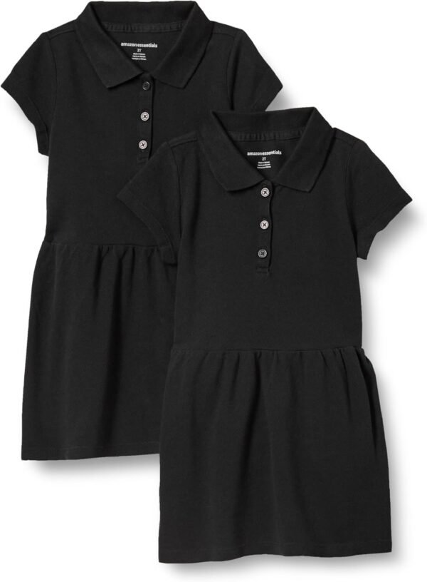 Amazon Essentials Polos en piqué à Manches Courtes Fille, Packs Multiples