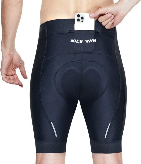 NICEWIN Sports Cuissard de Cyclisme pour Homme Vélo Shorts de 4D Gel Rembourré Séchage Rapid Pantalon VTT Respirant Cycliste – Image 3