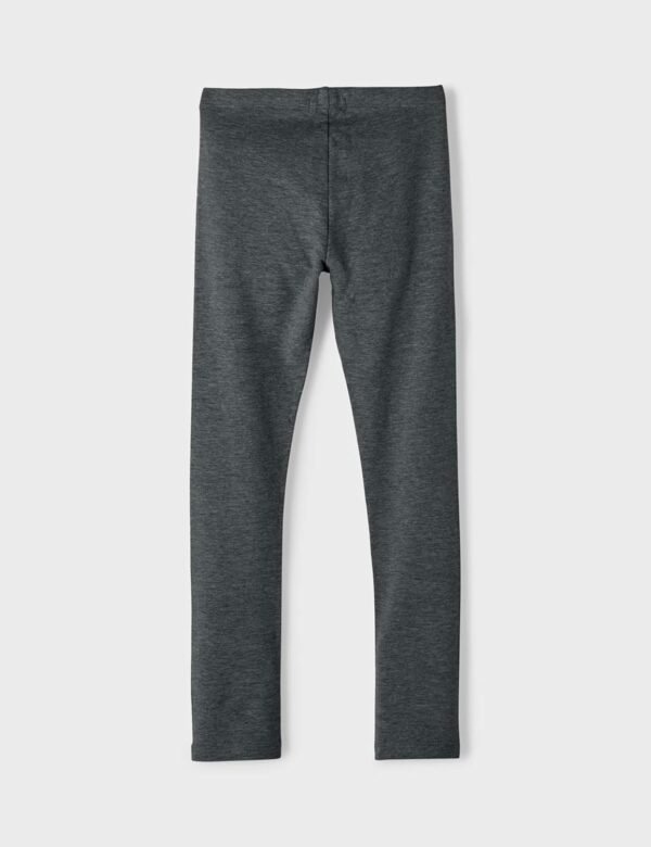 NAME IT Fille Nkfdavina Solid SWE Bru Noos Leggings, Gris, 12 Ans EU – Image 2