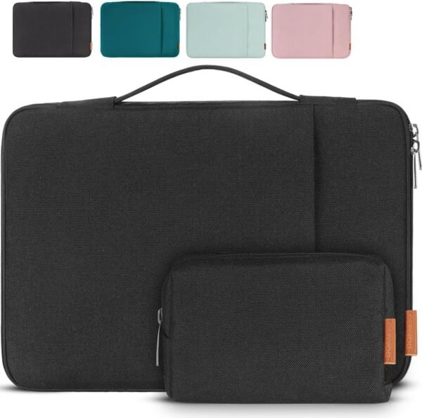 DOMISO Housse de Protection pour Ordinateur Portable 14 Pouces de Housse de Protection Antichoc pour Ordinateur Portable, Noir – Image 2